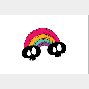 Rainbow Skulls Posters and Art